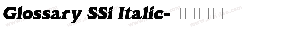 Glossary SSi Italic字体转换